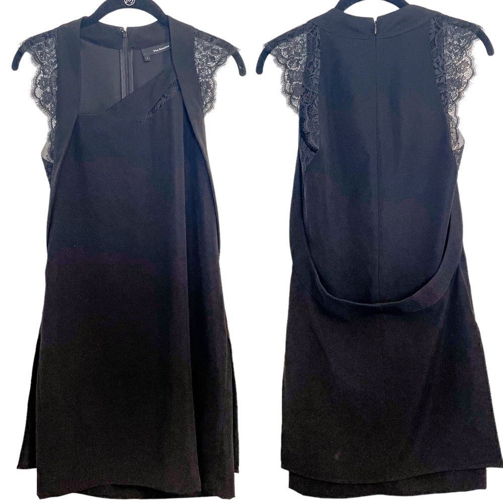 The Kooples Lace Cap Sleeve Mini Dress Black S - Picture 4 of 7